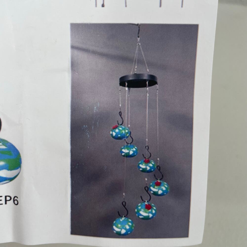 Cascading Hummingbird Feeder blue green sphere Garden Decor